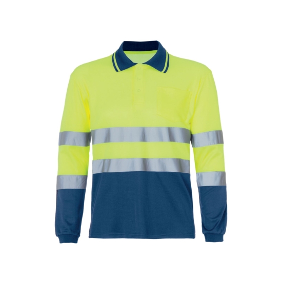 BORI 4 Polo bicolor manga larga doble ca