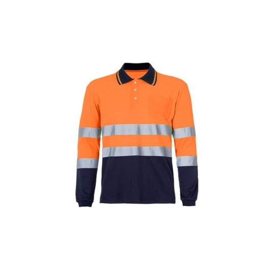 BORI 4 Polo bicolor manga larga doble ca