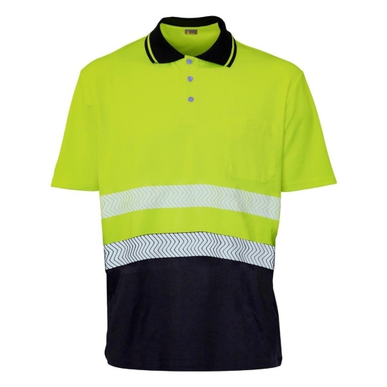 POLOSHIRT HI-VIS S/S 50/50 BICOLOUR PREM