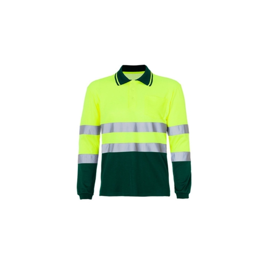 BORI 4 Two-tone long-sleeved polo shirt with double coverage