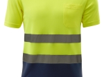 LINK Camiseta calado bicolor