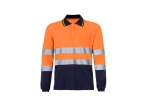 BORI 4 Two-tone long-sleeved polo shirt with double coverage