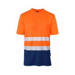 LINK Camiseta calado bicolor