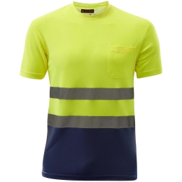 LINK T-Shirt calado bicolor